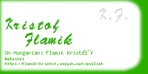 kristof flamik business card